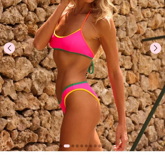 Kulani Kinis Passion Fruit Punch Halter and Bottoms - Picture 3 of 4